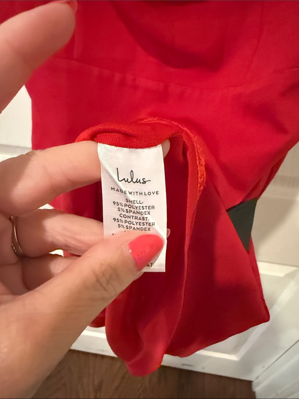 Lulus NWT Truly Enticing red off the shoulder mini dress, medium - Picture 6 of 8